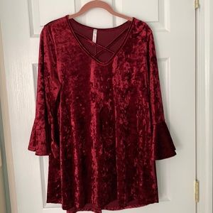 Velvet tunic top